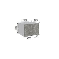 Антресоль Мадрид 0.6 400 белая/ателье светлый