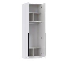      Шкаф для одежды 67.14 "Брандо" (2-х дв.) МДФ (геометрия) Белый