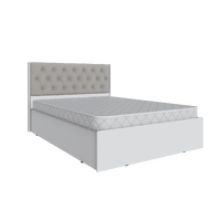 Мадрид Кровать 1.4 МД-2 с настил ДСП изголовье Ромб белый